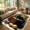 Rabbit Print Pattern Door Mat and Easter Egg Door Mat Machine Carpet Suitable Bathroom Kitchen Bedroom Office Decoration