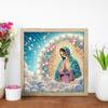 5D DIY Partial Special Shaped Diamond Drill Diamond Painting Kit Mary Jesus Decoration 30x30cm for Bedroom Classroom Living Room