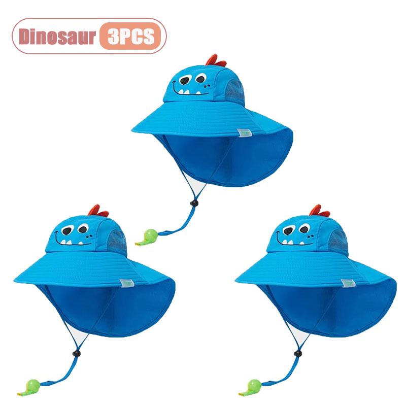 1-10 STuks Zomer Kinderen UV Bescherming Zon Hoed Baby Peuter Bucket Hoed Brede Rand Ademend Buiten Pet voor Jongens Meisjes