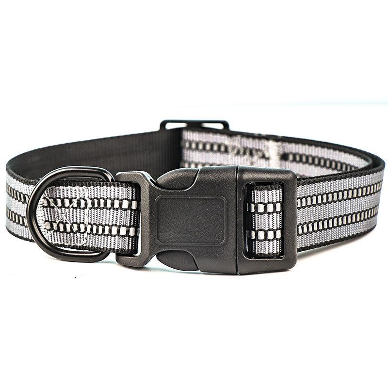 Pet Dog Collar Reflective Silk Multi-colored Dog Neck Ring Pet Supplies Outdoor Dog Walking Traction Buckle Neck Cover Dog Strap