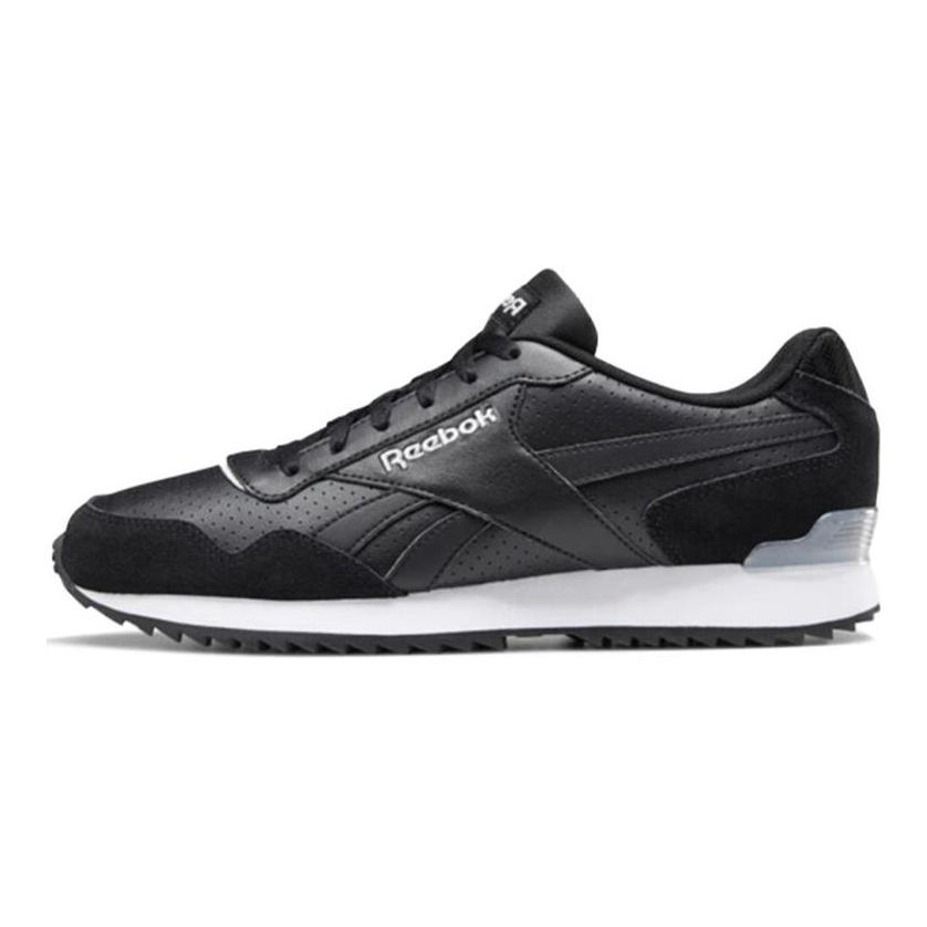 Reebok Royal Glide Ripple Clip PU Shock-Absorbing Low-Top Sports Casual Shoes, Unisex Black EF7712