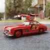 1/18 Benz 300SL Vintage Alloy Luxy Sports Car Model Diecast Metal Classic Retro Vehicles Car Model Sound and Light Childrens Toy Gift