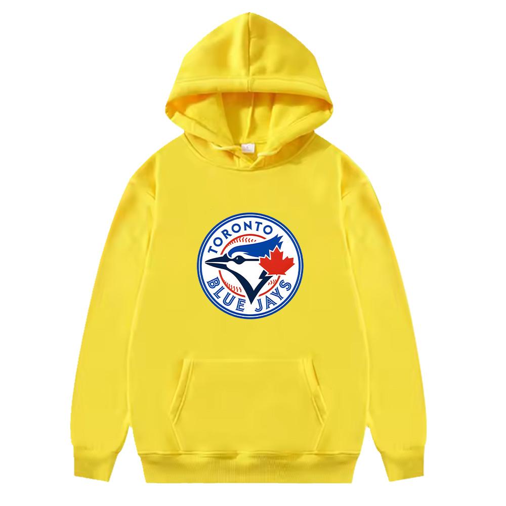

Blue Jays Baseball Logo Hoodies Fashion Sweatshirts Autumn Winter Hooded Pullover Loose High Street Sportswear Clothes S жовтий