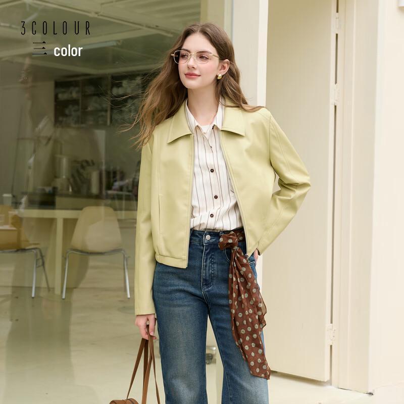 

Sancai 2026 Spring PU Leather Jacket XL