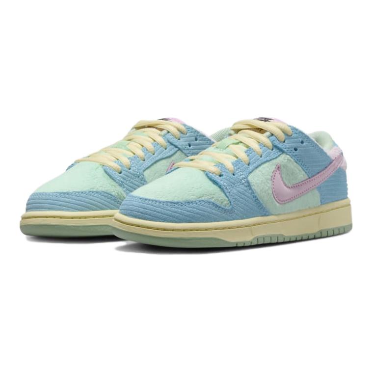 Verdy X Nike Dunk Low SB PS Visty Kids Sneakers Blue Blue-Gaze Light-Arctic-Pink FZ7195-400