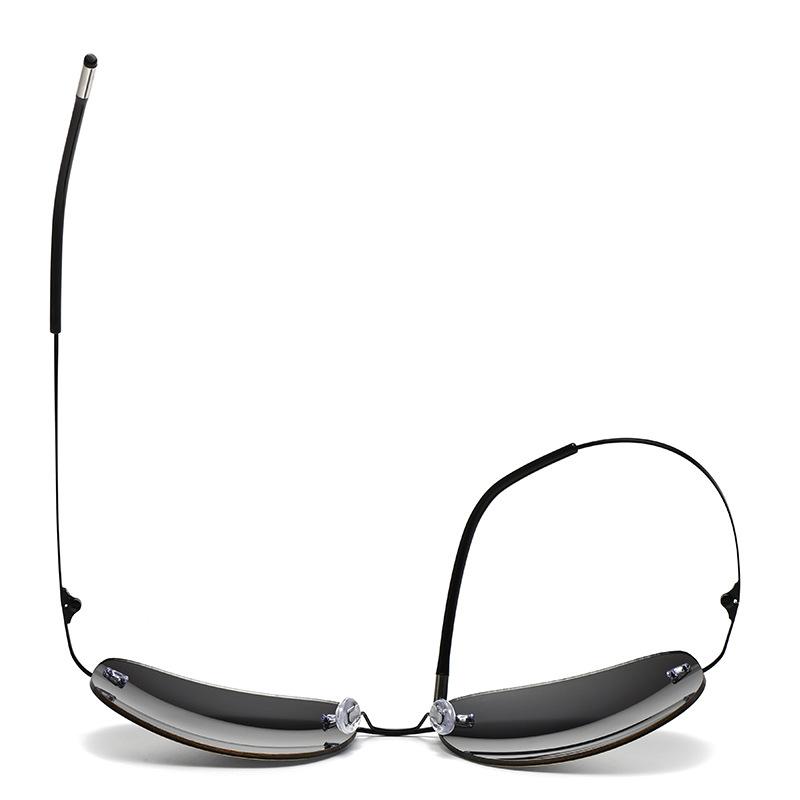 Non-polarized Men Ultralight Rimless Square Sunglasses Fashion Women Lightweight Driving Sun Glasses