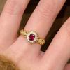 Classics Light Luxury Exquisite Rings for Women New In Retro Palace Style Ruby Ring Wedding Party Fine
