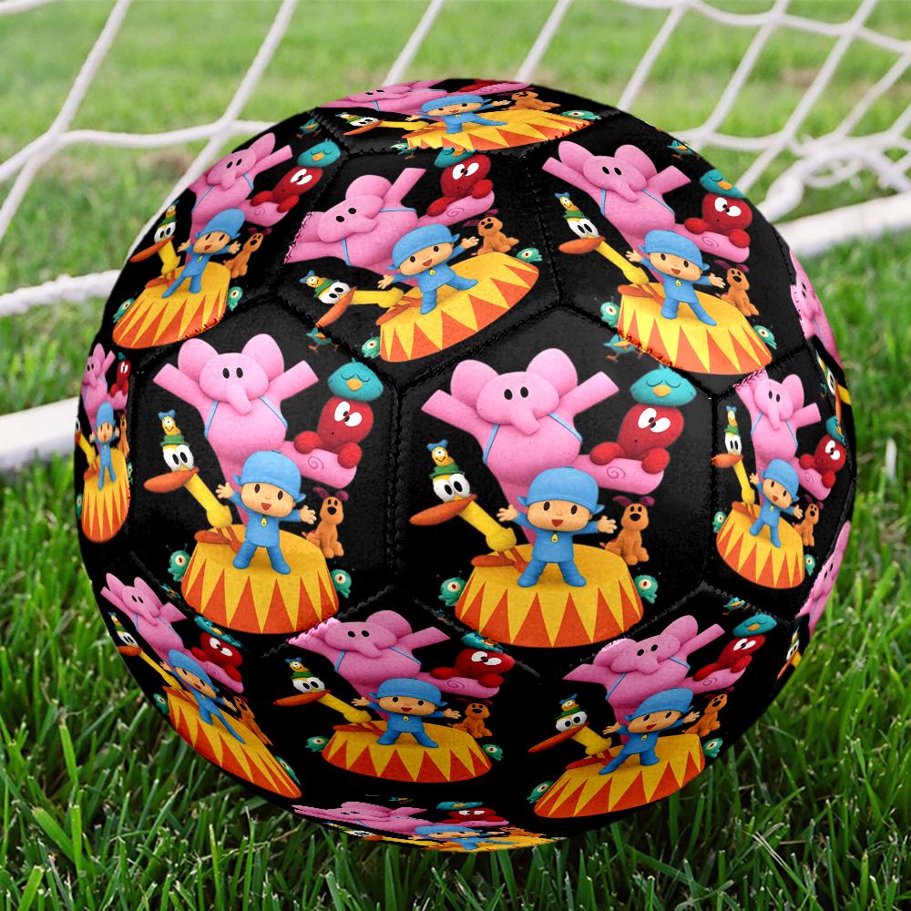Pocoyo Theme Size 5 Soccer Ball, Suitable for Both Indoor and Outdoor Matches, a Gift Suitable for Everyone.