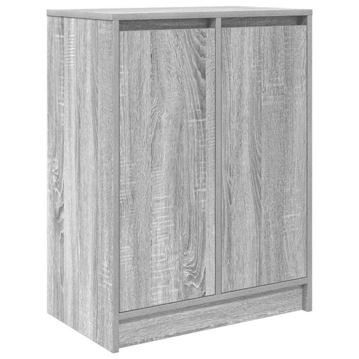 Shoe Cabinet Sonoma Grey 57x34x76 Cm Engineered Wood