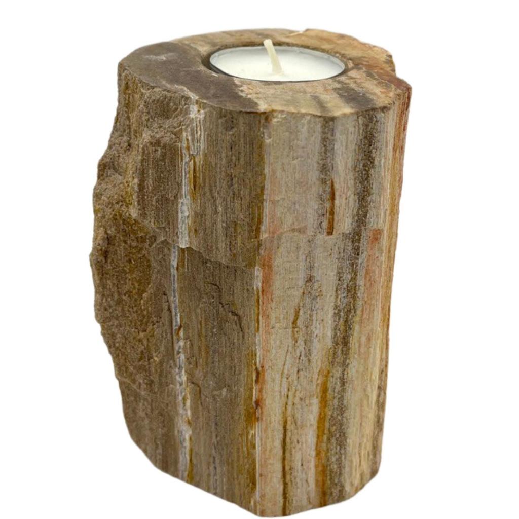 Versteinertes Holz Teelichthalter