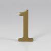 D-Shaped Imitation Gold Metal Address Number Plate