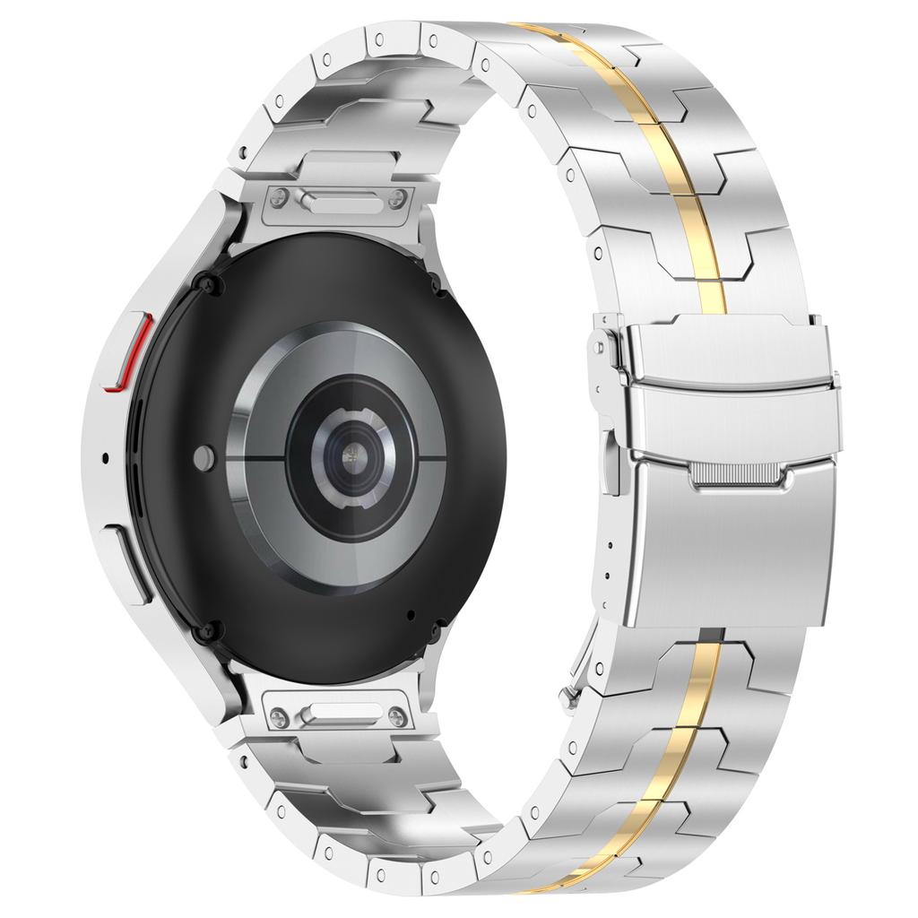 For Samsung Galaxy Watch6/Watch 5/Watch FE 40mm/Watch4 Watch Strap Stainless Steel Watch Band with Connector