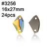 Yanruo AB Color Sew on Glass Crystal Sewing  Rhinestone Crystal Flat Back Rhinestone for Dresses