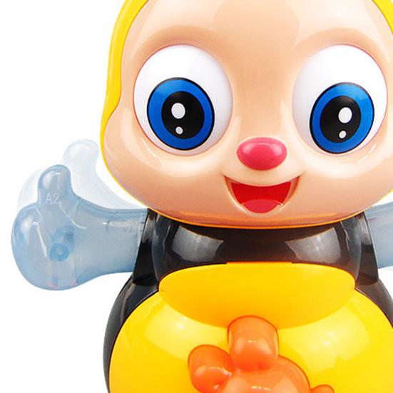 Yousheng Electric Singing Dancing Bee Toy with Music LED Light Toddlers Boys Girls Interactive Wiggling Bee Toy Children Educational Cartoon Animal