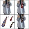 Stylish Men's Necktie Features Guitar And Drum Design For Music Enthusiasts And Casual Business Wear