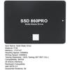 860 PRO 1/2/4TB SATA 3 2.5-inch SSD Speed Up To 545MB/s Read 530MB/s Write PC Desktop Laptop Internal Solid State Drive Replacement Accessories