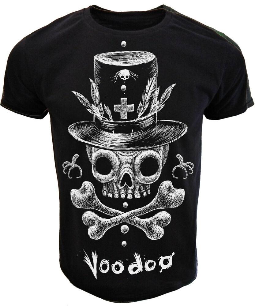 

Voodoo Unisex T-shirt Gothic Alternative Goth Rock Skull Biker Shit