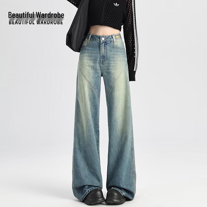 

Красивый Гардероб Женские Ретро Вываренные Джинсы Клеш XL