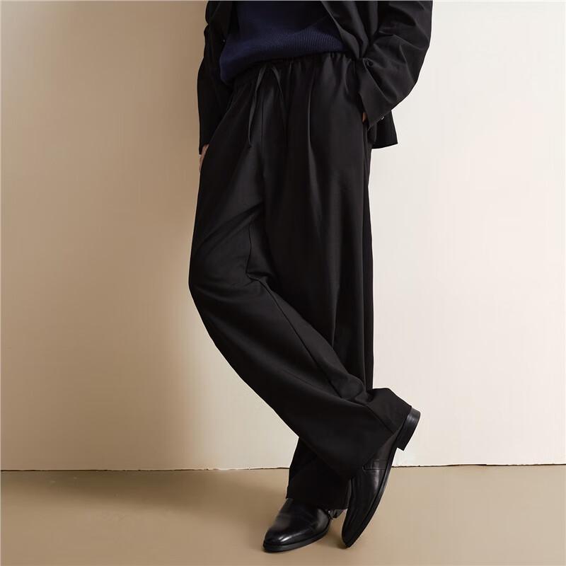 Giordano Men's Pleated Drawstring Casual Suit Pants