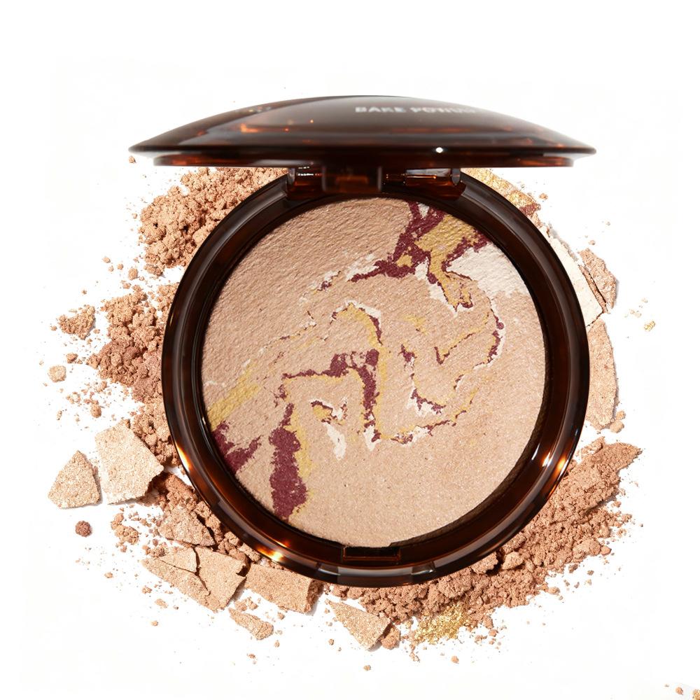 Matte Natural Finish Baked Brighten Color Correcting Powder Foundation Invisible Pore Oil-control Powder Compact