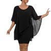 Women's Irregular Shawl Wrap Buttock Large Size Dress