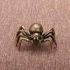 Creative Brass Spider Figurine Miniature Copper Insect Desktop Decor Vintage Tea Pet Craft Collection