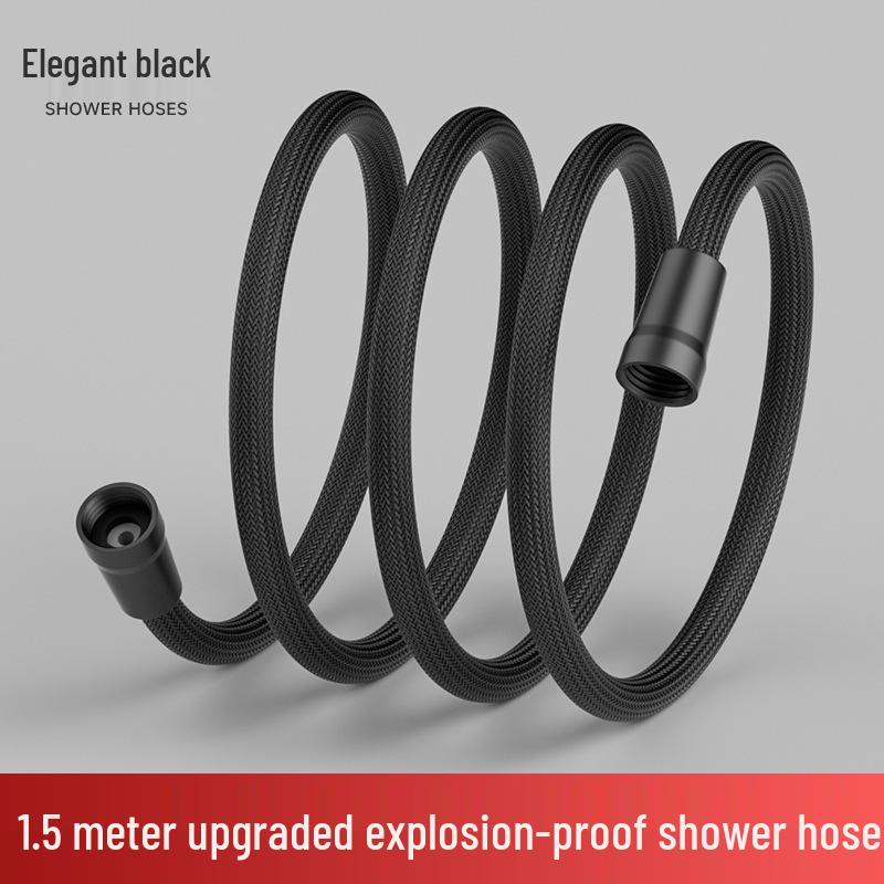 4-Point Universal Nylon Woven Shower Hose, Hot/Cold Explosion-Proof Pipe for Bath Heater & Shower Head Connection