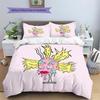 Rugrats  Pattern Bedding Quilt Set  Home Decoration  Gift (1 * Duvet Cover + 2 * Pillowcase  Without Core)