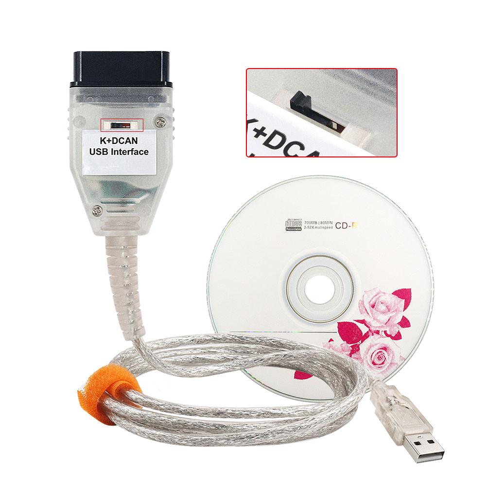 

2024 Для BMW K DCAN Для BMW inp З перемикачем FTDI FT232RL Повний чіп OBD2 Діагностичний кабель для автомобіля BMW K+DCAN K+CAN K-Line білий