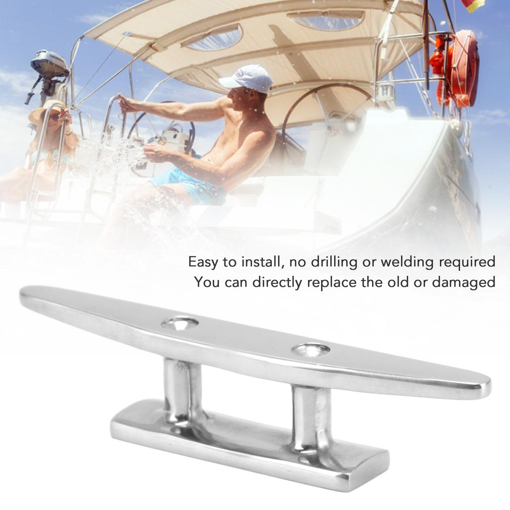 Stainless Steel Low Flat Top Boat Dock Cleat Marine Grade Boat Deck Rope Tie Replacement Parts