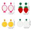 Eye Catching Fruit Earrings for Summer Sweet Simulated Fruit Earrings Stylish Dangle Drop Ear Rings Women Accessories