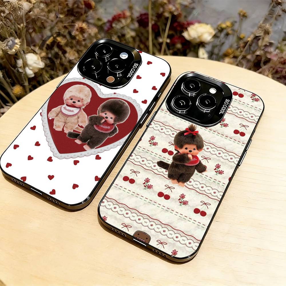 Cute M-Monchhichis Phone Case For iPhone 17,16,15,14,13,12,11 Plus,Pro Max,XS,Colorful Silver Phone case Funda Cover