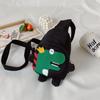 Desenhos animados dinossauro crossbody bolsas meninos meninas bonito crianças peito bolsas ombro mensageiro mochila de viagem para crianças