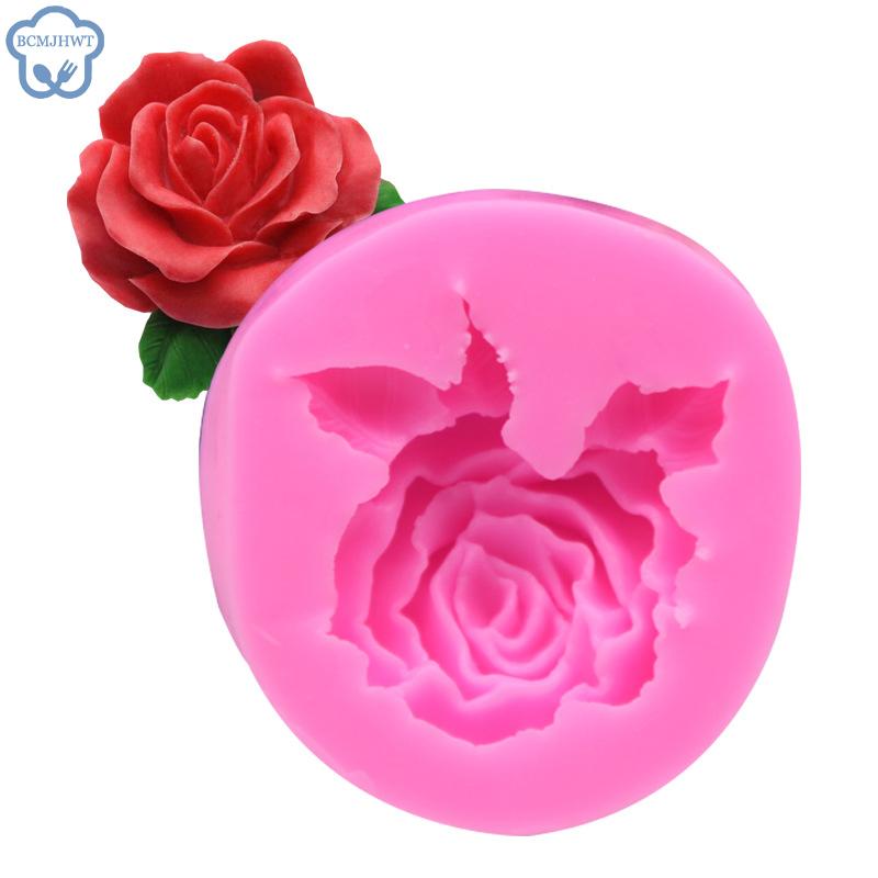 3d Large Bloom Rose Silicone Cake Molds Flower Fondant Mold Cupcake Jelly Chocolate Decoration Baking Tool Moulds Resin Molds