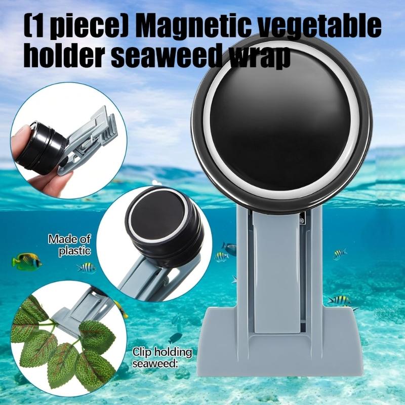 Magnetic Seaweed Feeding Clip For Aquariums Vegetable Feeder Clip for FishTanks With Strong Hold Easy Installation