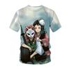 T-shirt Uomo Donna Anime Stampa 3D Streetwear Demon Slayer Kimetsu No Yaiba Harajuku Moda Tshirt Unisex Maglietta Top Abbigliamento