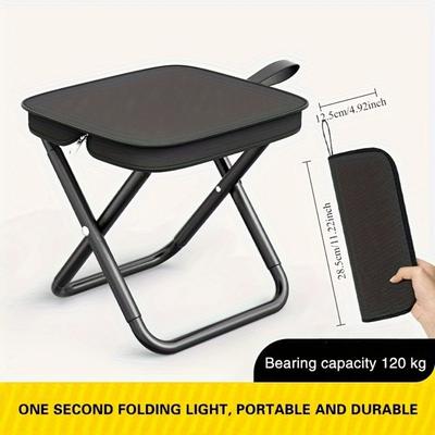 Outdoor Pencil Case Folding Stool, Mini Pony Camping Fishing Stool, Travel Leisure Pencil Case Chair