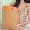 Multipurpose Foldable Kraft Paper Bags for Vegetables and Snacks Portable and Waterproof Convenient for Easy Carrying