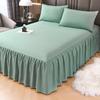 Solid Color Bed Skirt Single Bed Cover Non-slip Mattress Protector 1.2/1.5/1.8M  (Without Pillowcase)