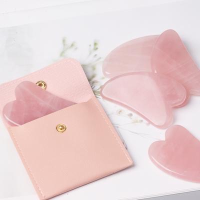 Natural Stone GuaSha Tool Jade Facial Beauty Rose Quartz Scraping Massager Firm Skin Care Face Gua Sha SPA Physical Therapy