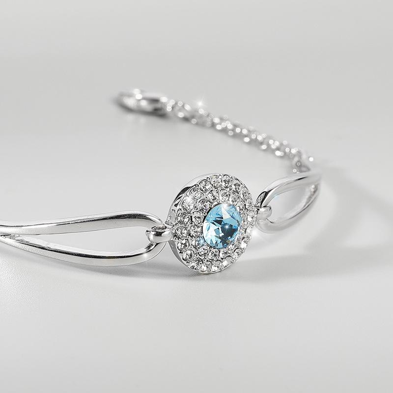 

Стильный браслет с бриллиантами и настоящим синим кристаллом Shijia - Идеальный подарок для женщин и лучших подруг