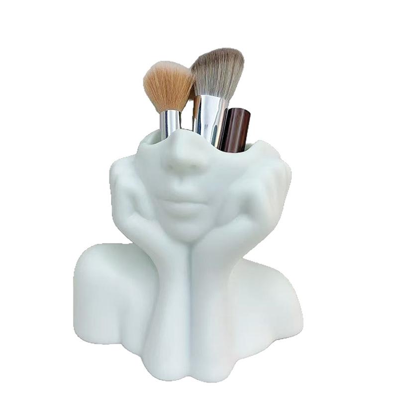 Creative Human Body Art Shaped Office Supplies Desktop Multi-functional Storage Pen Holder Makeup Brush Holder