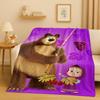 2026 New Cartoon M-Masha and B-Bear Christmas Gift Flannel Blanket,Ultra Soft Plush Throw for Home Bedroom Bed Sofa Cover Kids