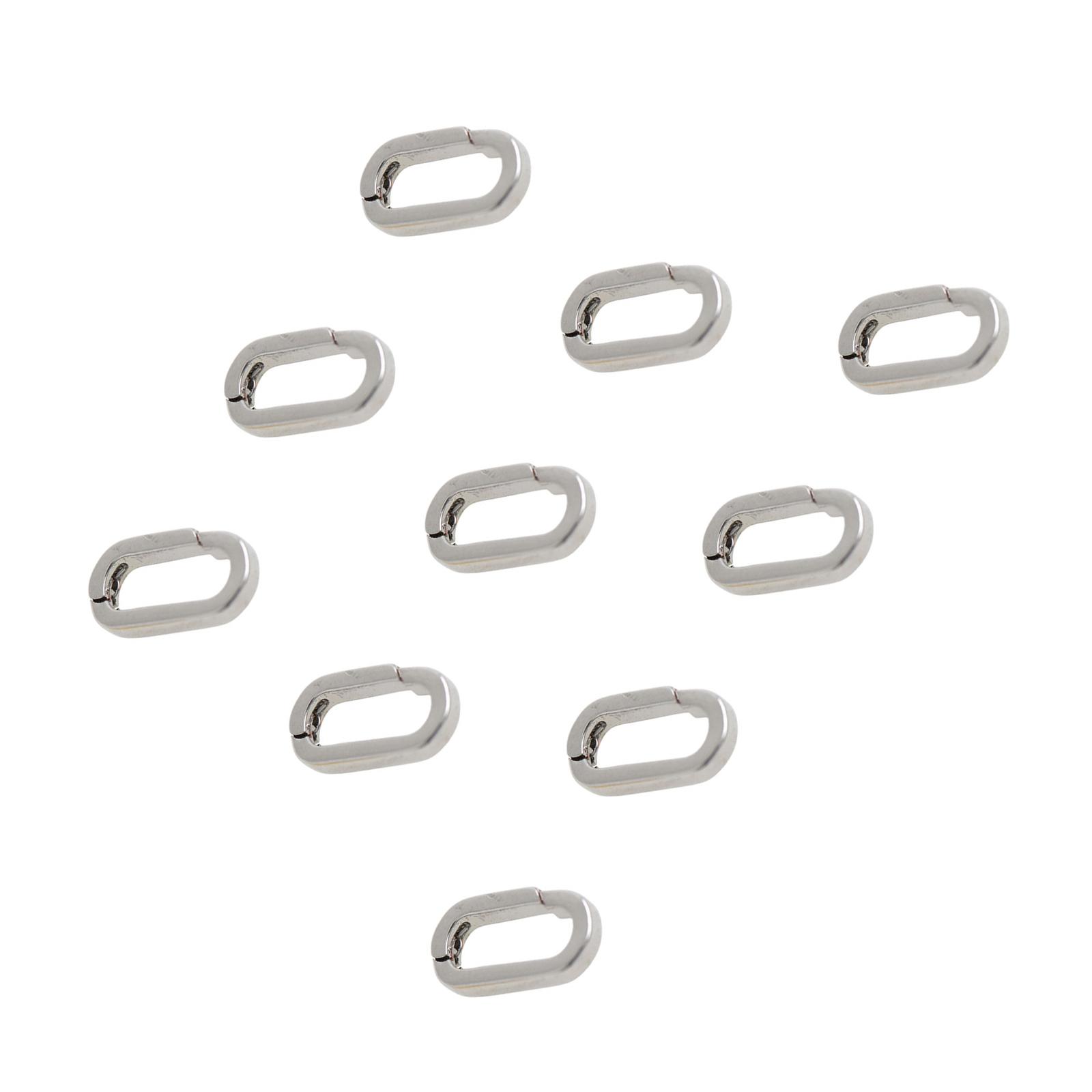 

Элегантная застежка для жемчуга с прочной латунной застежкой из циркония для ожерелий и браслетов из бисера, упаковка из 10 штук серебряный