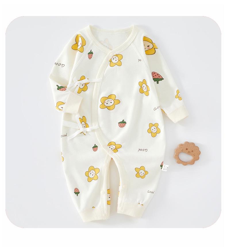Newborn Pure Cotton Jumpsuit: All-Season Butterfly Romper for 0-6 Months