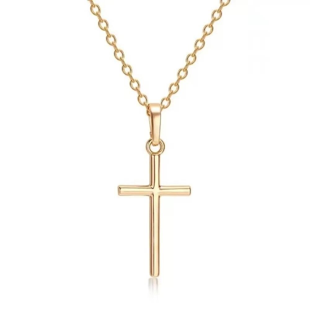 Punk Cross Cross Necklace Zircon Clavicle Chain New Pendants  for Women Men