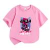 Kids Boys Girls 100% Cotton Crew Neck Short Sleeve T-Shirt, Cool Game Mask Character Skateboard Print Casual Tees, Let's Play The Game Pattern Soft Su
