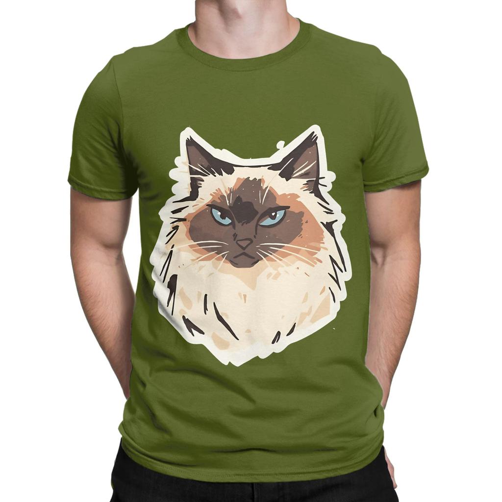 Fluffy Ragdoll Funny Graphic 100 Cotton TShirt Ragdoll Tees Tops For Unisex