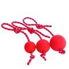 Dual Use Solid Rubber Dog Ball Toy Durable Dog Chew Toy For Outdoor Agility Training High Bounce Tough Dog with Rope