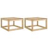 Day and Night - Day and Night Garden Pallet Tables 2 Units Impregnated Wood 60x60x36.5 Cm
